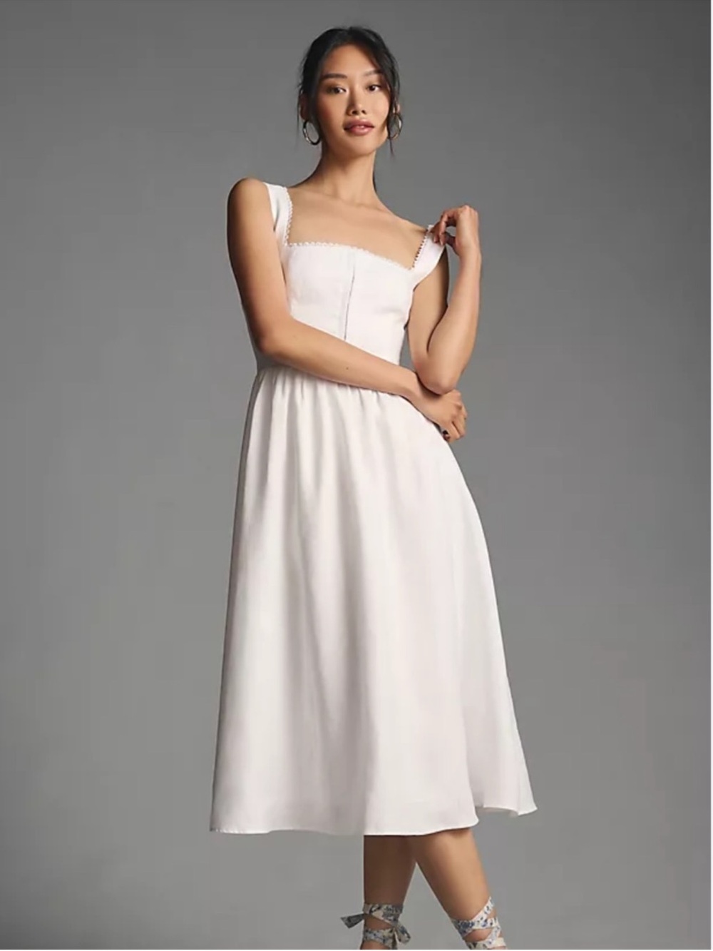 Reformation Tagliatelle White Linen Dress - size 6